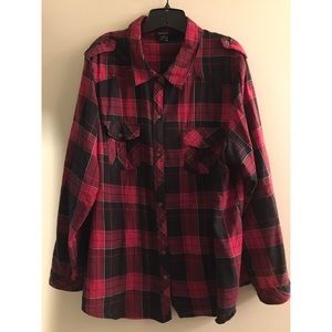 Buffalo plaid camp shirt